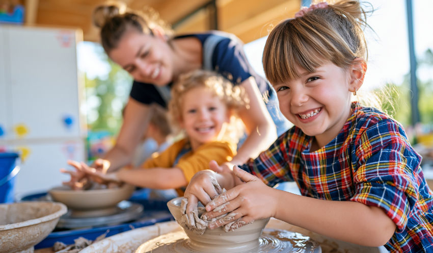 Töpferei im Familienzentrum Freiburg